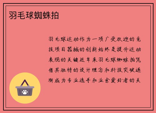 羽毛球蜘蛛拍